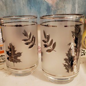 4 Vintage Hostess Frosted Cooler Glasses by Libbey
